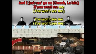 You Won’t See Me Beatles best karaoke instrumental lyrics chords  tabs