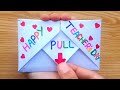 DIY - SURPRISE MESSAGE CARD FOR TEACHER'S DAY | Pull Tab Origami Envelope Card | Teacher's Day Card