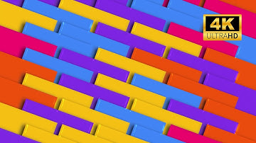 Motion Background with Multicolored Tiled Mosaic Effect | Stock Video