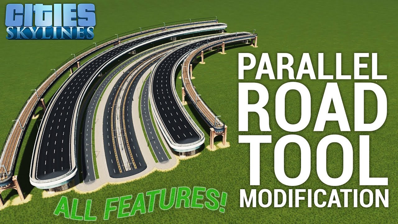 Parallel Road Tool Mod - Presentation \U0026 Explanation! [English] | Cities Skylines Tutorial