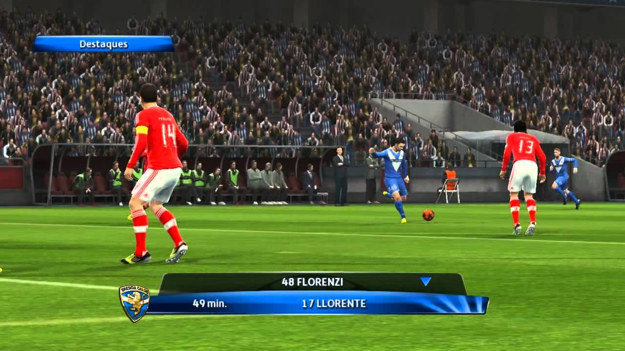 PES2013 Jenkey's Patch 2 01 Brescia Calcio 6x0 Benfica Champions League   Master League POKER di LLORENTE!!!