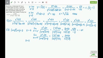 GradePeak Calculus 1 Intercepts Vertical Asymptotes Holes 1 07