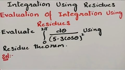 @btechmathshub7050 Evaluation of Integrals using Residues - Integration around unit circle.