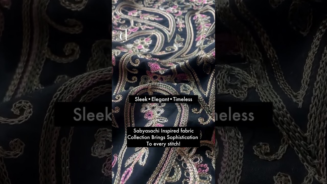 Our Sabyasachi-inspired fabrics exude timeless charm and are perfect for creating statement looks🖤✨