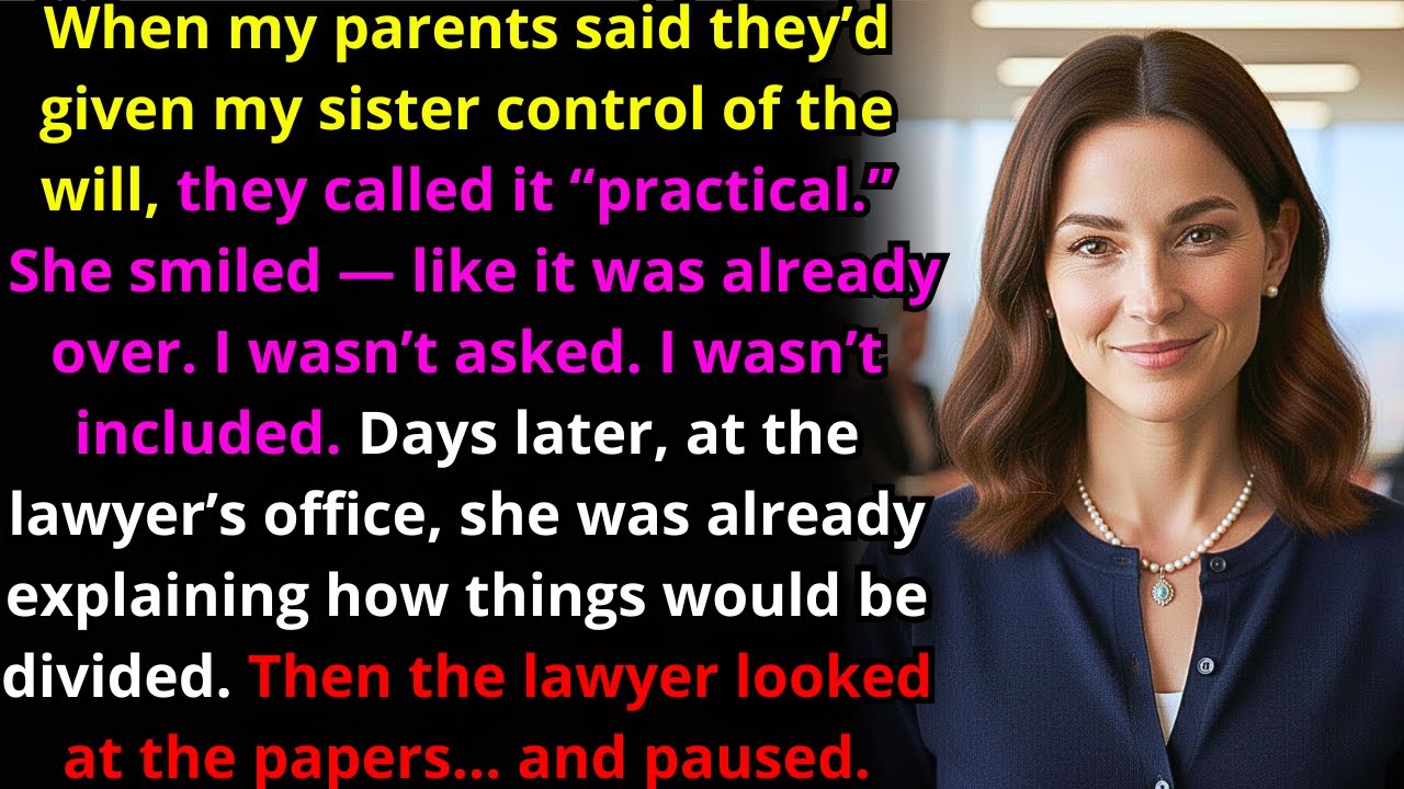 My Parents Gave My Sister Control of the Will—They Didn’t Expect the Lawyer to Pause
