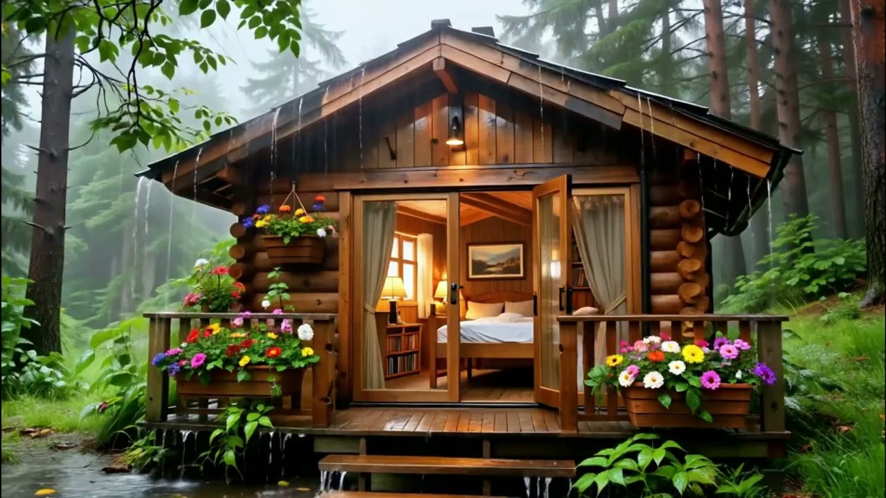 Let Your Mind Slow Down ☔ Calm Forest Rain at Night