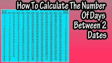How To Use A Table To Calculate Or Find The Number Of Days Between Two Dates