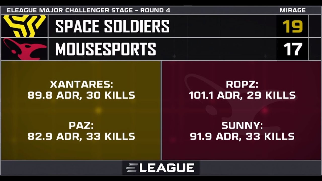 Space Soldiers vs mousesports,Main Qualifier, ELEAGUE Major: Boston 2018
