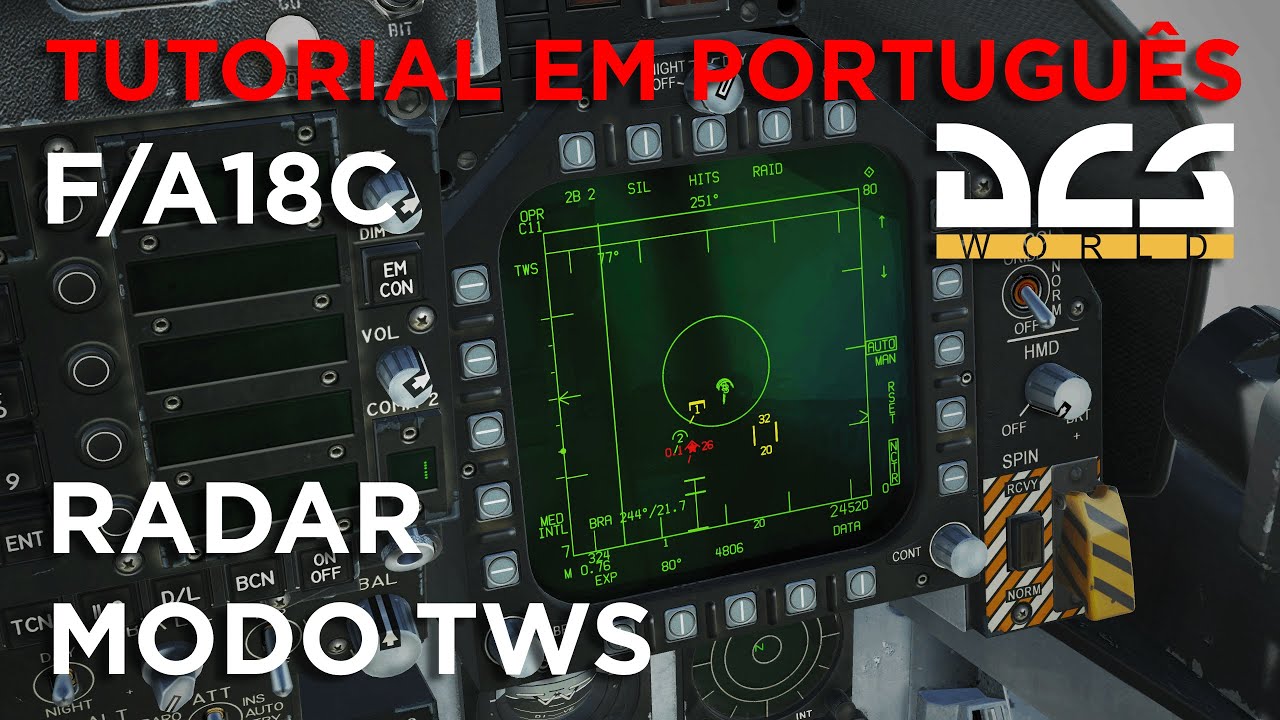 Tutorial DCS: F/A-18C - Radar em modo TWS