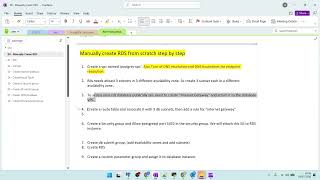 1 Create AWS RDS postgres database Manually