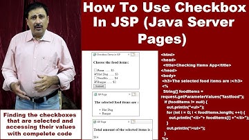 How To Use Checkbox In JSP