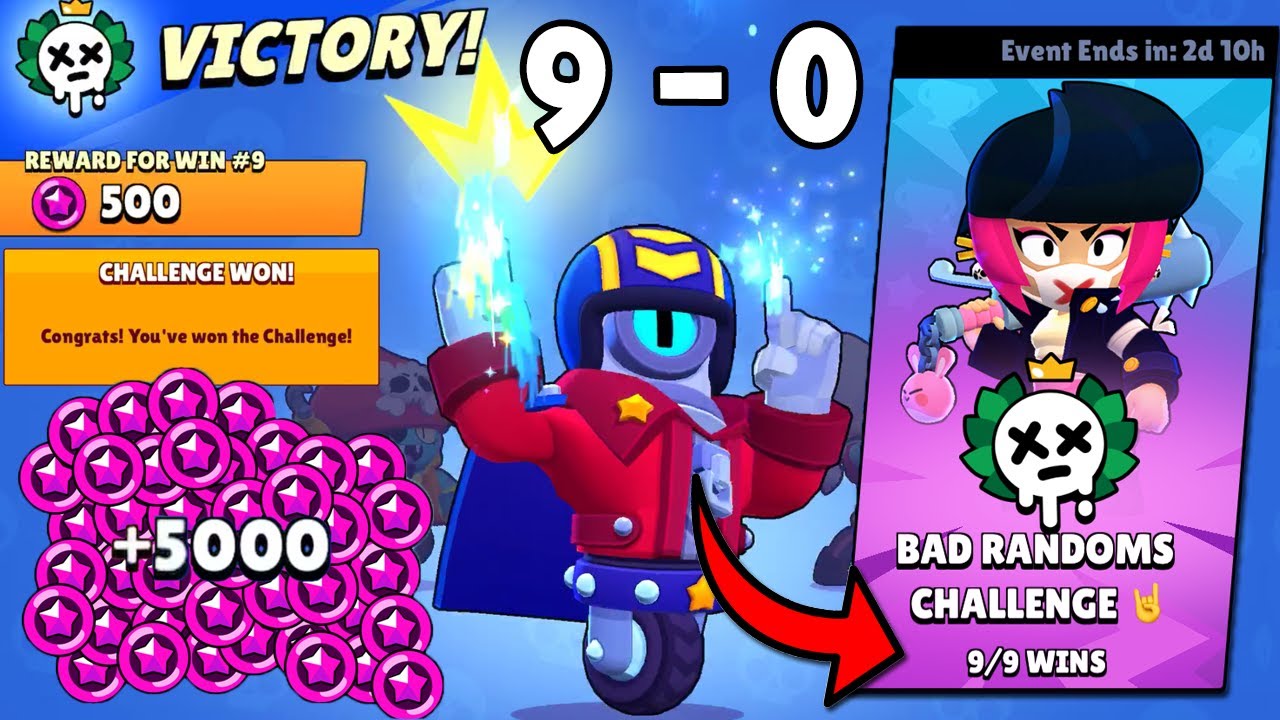 9-0 in BAD RANDOMS CHALLENGE! UNLOCK VICIOUS BIBI SKIN! Brawl Stars