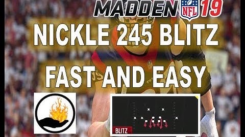 MADDEN 19 DEFENSE TIPS -  EASIEST AND FASTEST BLITZ SET UP  - NICKLE 245 OVER STORM BRAVE