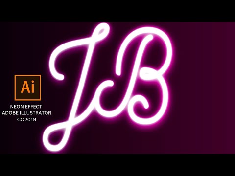 EASY GLOWING NEON EFFECT (2 MINUTES) - ADOBE ILLUSTRATOR CC 2019