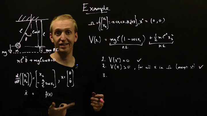 An example using the Lyapunov stability theorem