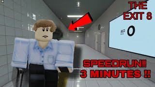 I escaped THE EXIT 8 (ROBLOX) within 3 MINUTES | SPEEDRUN | GAMEPLAY | @poettreegaming