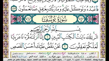 سورة يوسف كاملة مكتوبة عبد الباسط عبد الصمد مجود