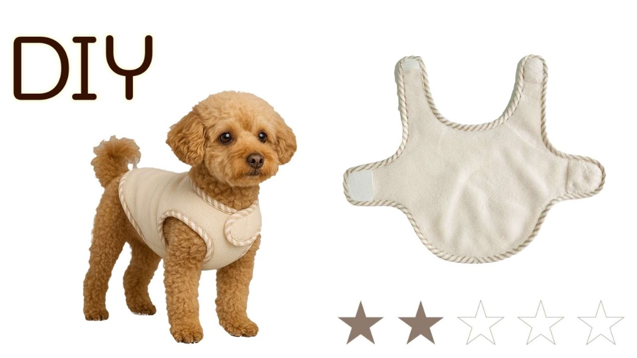 초간단 편한 쪼끼 만들기/털에 붙지 않은 고급 벨크로 