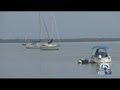 Abandoned and derelict boats moored on the Intracoastal