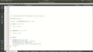 9  Function pointer with typedef for clarity:using c