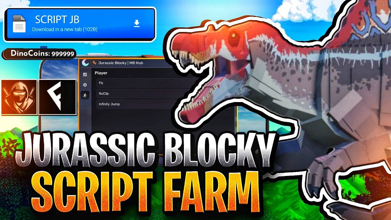 🔥 Jurassic Blocky SCRIPT for Mobile & PC – Auto Farm, Dupe Coins, Unlock ALL Dino & More!