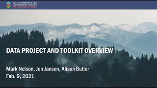 Data Project & Toolkit Overview — Webinar 1 Part 1