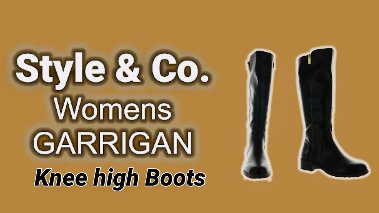 Style & Co  Woman's GARRIGAN Faux Leather Knee High Boots Brown