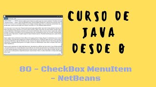 80.  CheckBox MenuItem | Interfaz gráfica Eclipse | Curso de Java desde cero