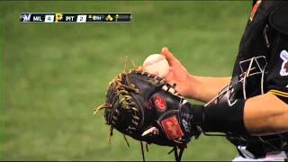 Brewers catcher, Martin Maldonado knocks cover off ball, literally! [HD] screenshot 4