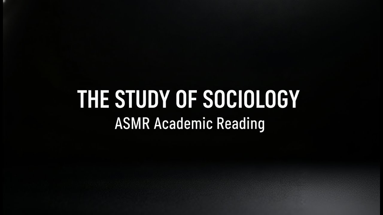 Изучение социологии | ASMR на черном экране | Академическое чтение