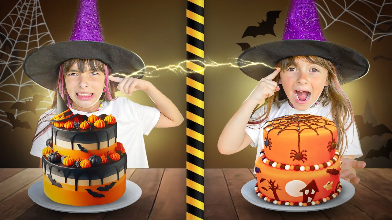 DESAFIO DO BOLO DE HALLOWEEN POR TELEPATIA!