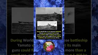 During World War II, the Japanese battleshipYamato was so massive that its main guns could fire she