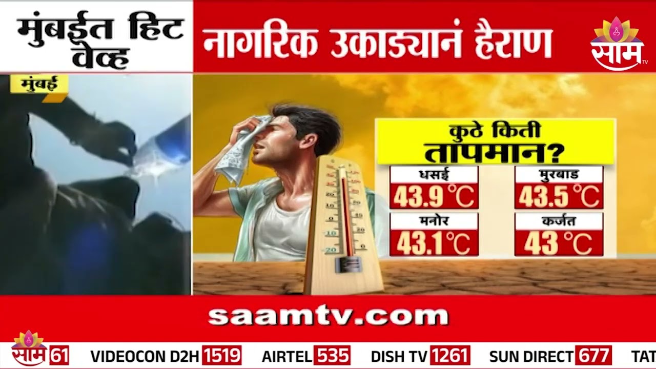 मुंबई आणि एमएमआरमध्ये तापमानाचा कहर, पारा 42 अंशांच्या वर | Heatwave in Mumbai