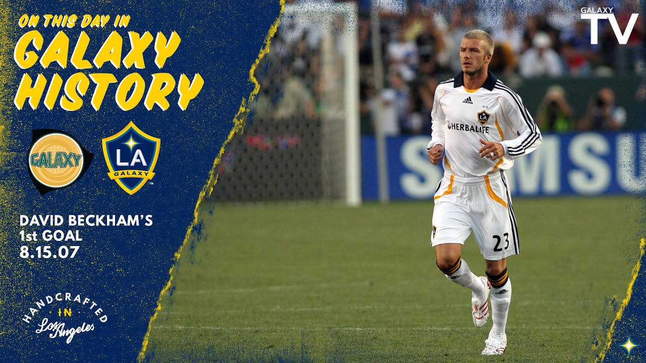 On this day in Galaxy history David Beckham scores his first goal for