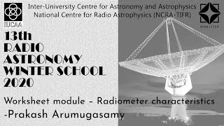 Worksheet module – Radiometer characteristics | Prakash Arumugasamy