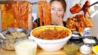 Mukbang 엽떡 무뼈국물닭발 당면 와장창 엽기 닭발 먹방 Y Chicken Feet Stew Asmr Eating