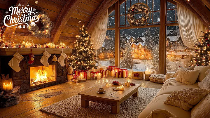 Relaxing Christmas Music 2026 🔥 Soothing Christmas Ambience with Fireplace🌲Christmas Piano Melody