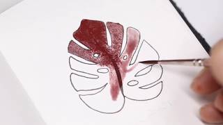 Aloha swatches: Dark roast (caput mortuum), handmade watercolors from Hawaii