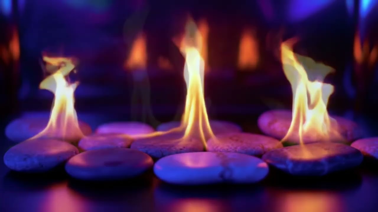 Rainbow Loop Fire Fireplace | 5 hours Peaceful Ambience