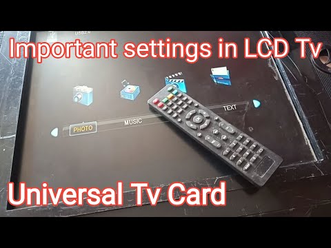 LCD LED Tv Important Settings | Universal Tv Card Settings | LCD LED TV