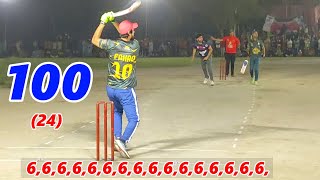 Fahad Mian Channu 100 Runs in 24 Balls || Fahad Mian Channu Batting || Fahad mian Channu Sixes