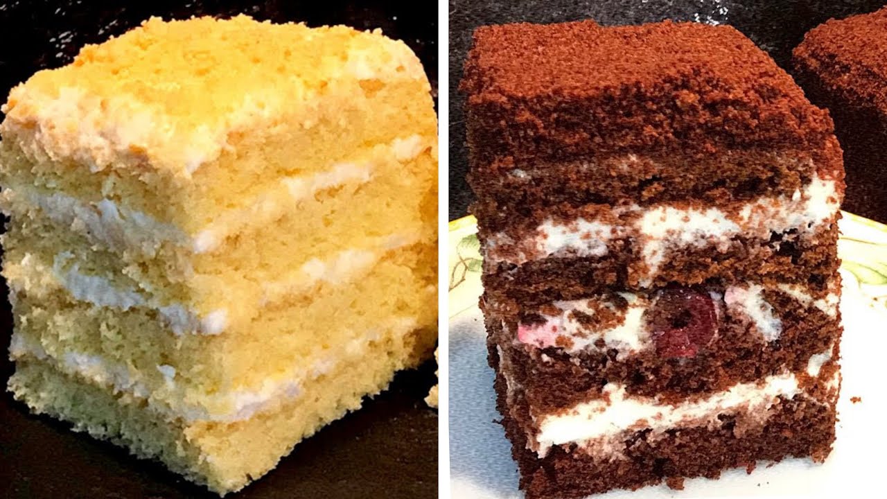 Мои ХИТЫ! Два торта за 30 минут! На любой вкус! Нежнейший «ЛЕБЕДИНЫЙ ПУХ» и шоколадный «ПОЛЬ РОБСОН»