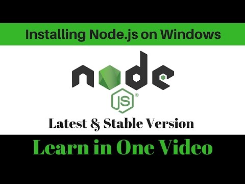 Latest and Stable version of Node.js Installation on windows PC