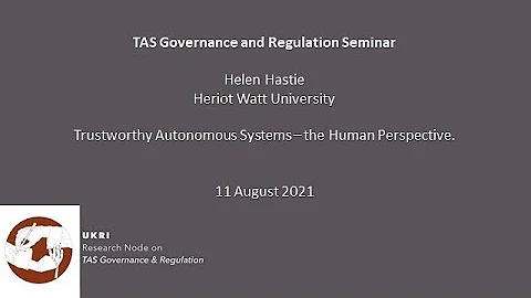 TAS Governance Seminar   Helen Hastie