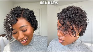 Trendy Pixie Cut Curly Bob Wig Ft. Bea Hairs