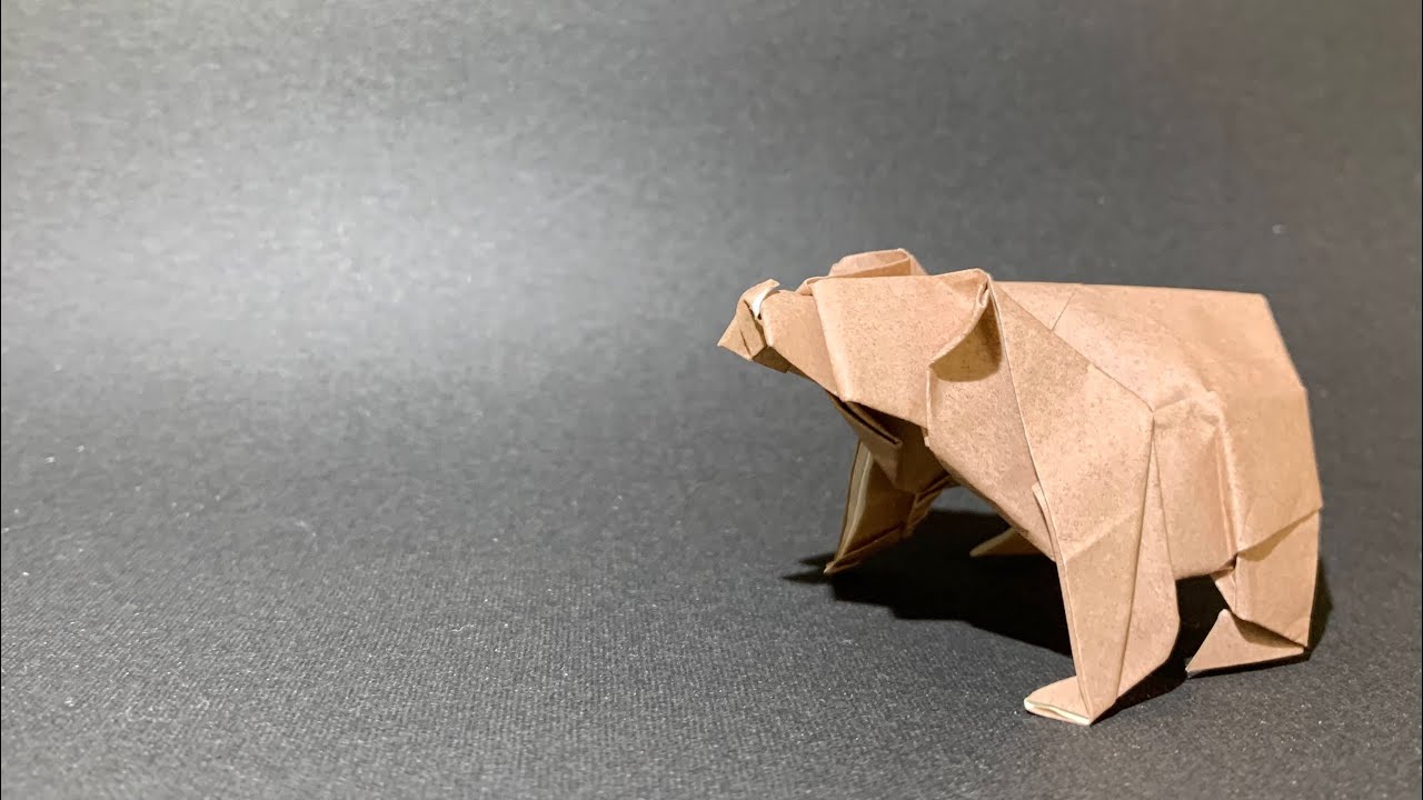 How to Make Origami Bear ー 折り紙くまの折り方 - YouTube