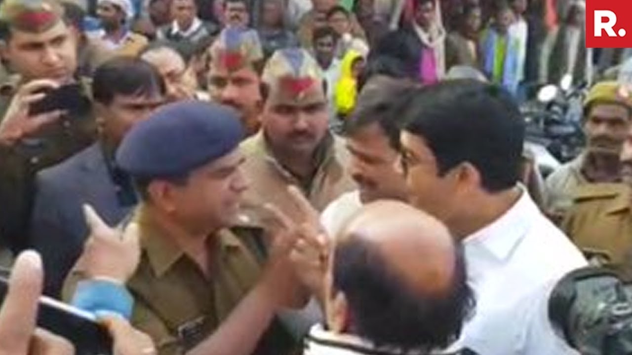 Congress MLC Abuses Cop In Amethi - Caught On Camera