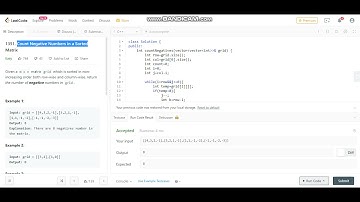 Count Negative Numbers in a Sorted Matrix