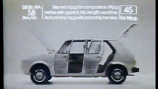 1981 Volkswagen Rabbit diesel commercial - highest MPG 1981 Volkswagen Rabbit Gti