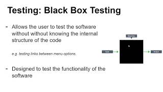 GCSE Digital Technology: Unit 4- Testing (Part 1 of 2)